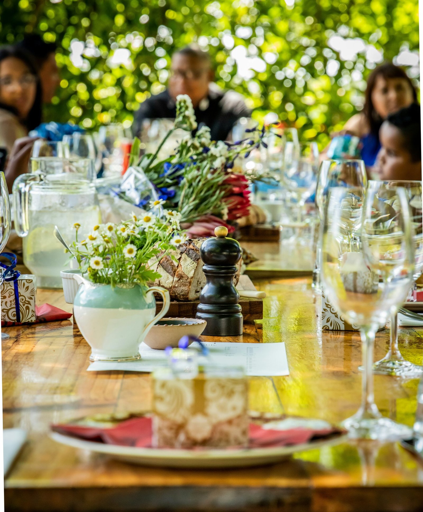 Group dinner on a hosted trip
