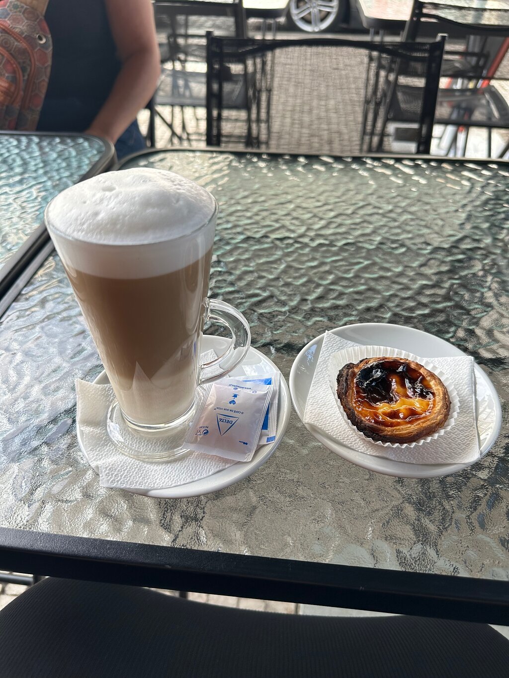 Portuguese coffee and pastel de nata