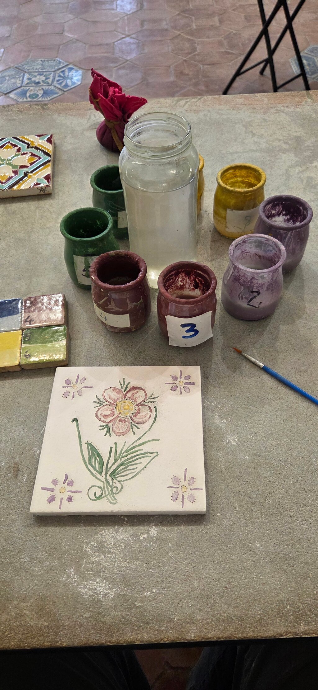 Portuguese azulejo tile painting workshop